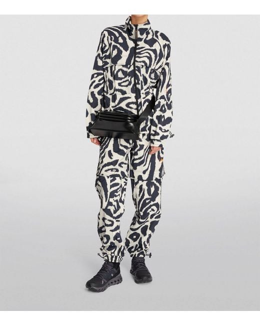 Adidas By Stella McCartney White Woven Zebra Sports Jacket