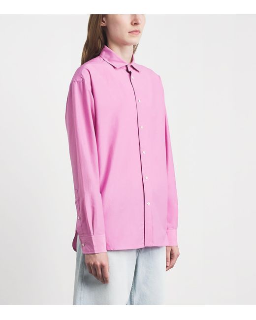 Polo Ralph Lauren Pink Cotton-Silk Relaxed-Fit Shirt