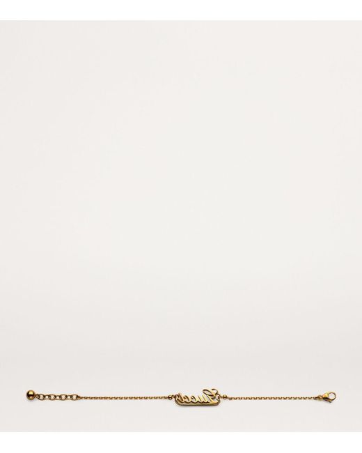 Gucci Metallic Script Chain Bracelet