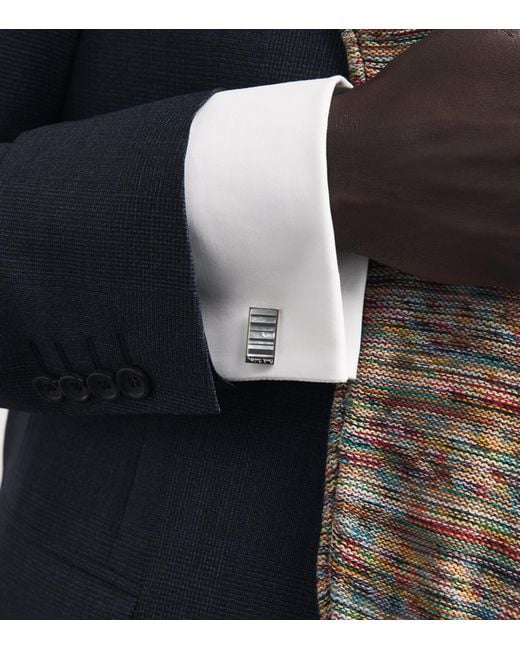 Paul Smith Natural Mother-Of-Pearl Stripe Cufflinks for men