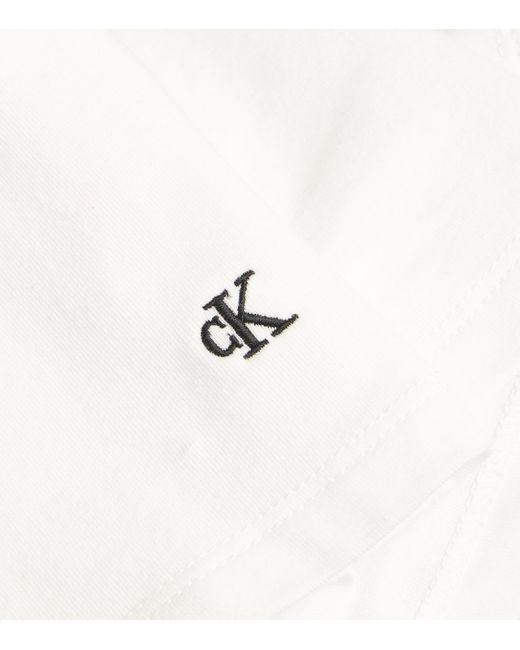 Calvin Klein White Stretch-Cotton T-Shirts for men