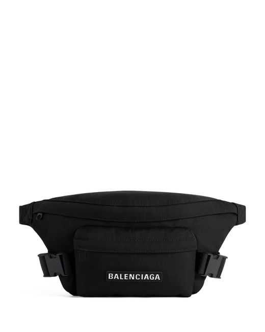Balenciaga Black Ski Logo Belt Bag for men