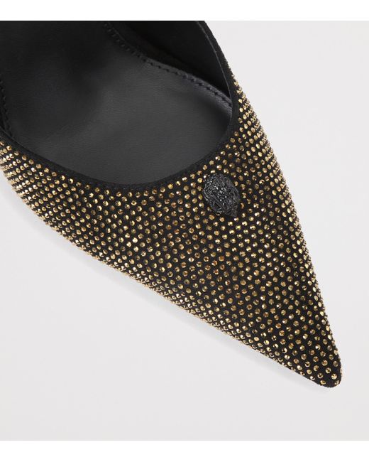 Kurt Geiger Black Embellished Ankle Strap Heels 105