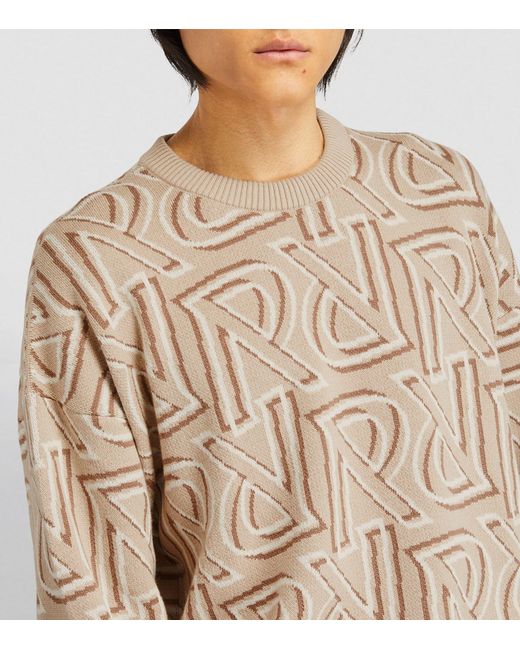 Represent Natural Cotton-wool Monogram Sweater