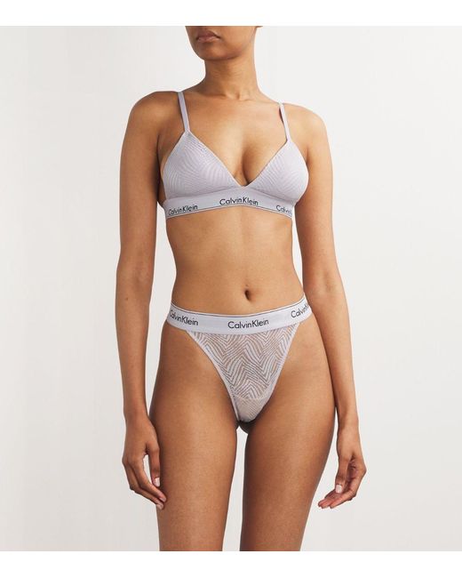 Calvin klein sheer thong sale