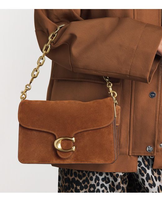 COACH Brown Suede Tabby 30 Shoulder Bag