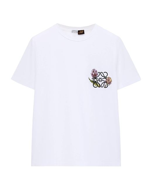 Loewe White X Paula's Ibiza Stretch-Cotton Anagram T-Shirt