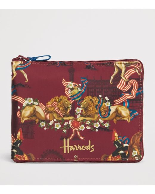 Harrods Red Great British Pocket Shopper Bag