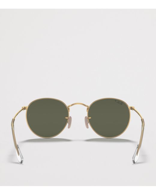 Ray-Ban Green Rb3447 Round Metal Round Sunglasses for men
