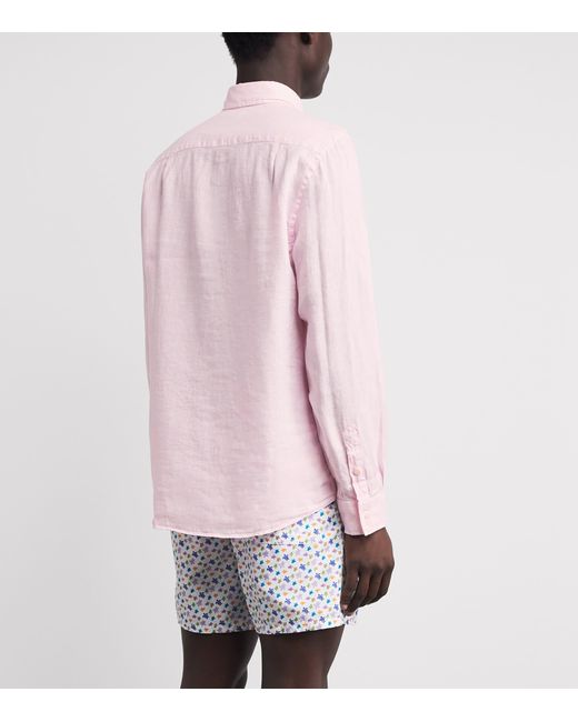 Vilebrequin Pink Linen Shirt for men