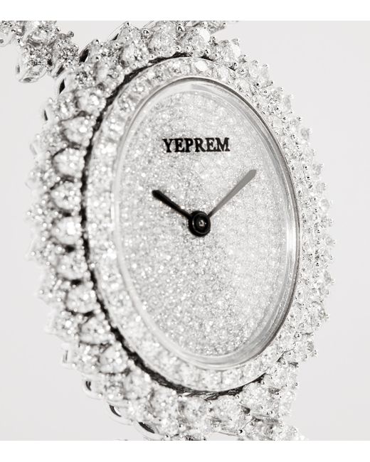 YEPREM White And Diamond Y-Memento Watch