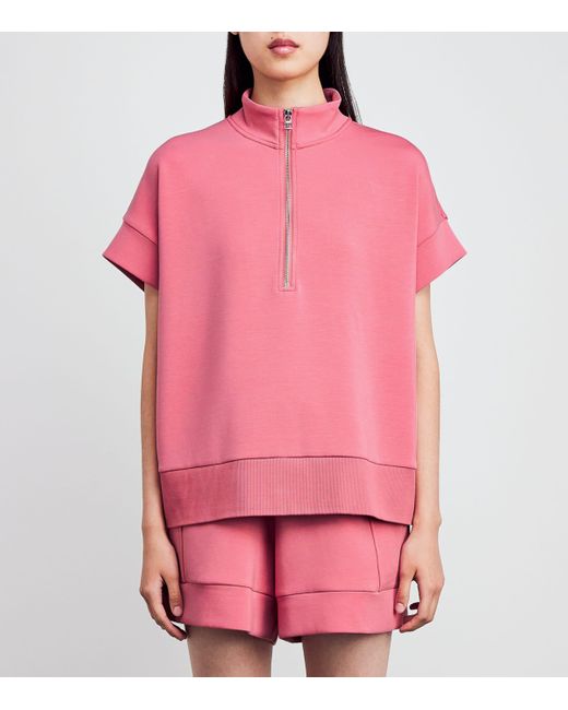 Varley Pink Short-Sleeve Ritchie Sweatshirt