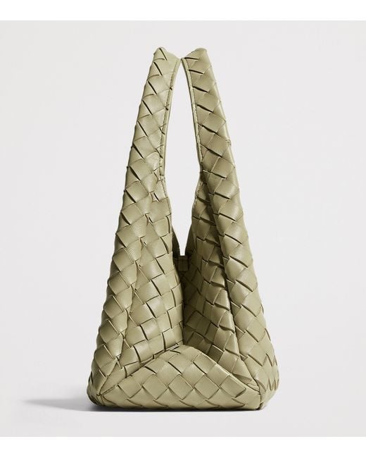 Bottega Veneta Green Small Leather Campana Shoulder Bag