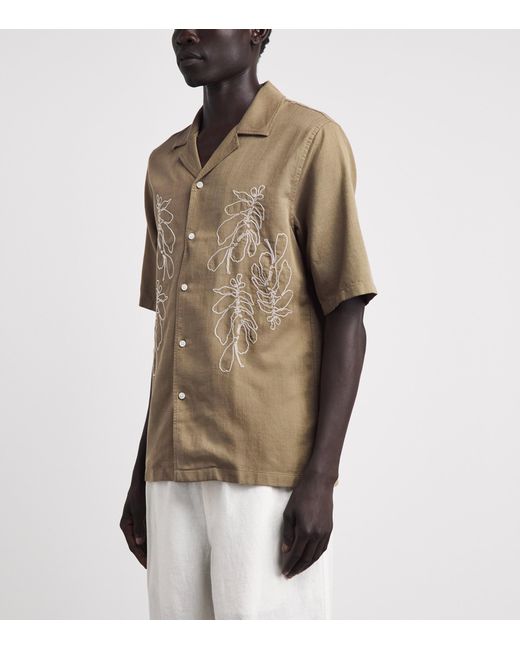 Samsøe & Samsøe Natural Embroidered Saoscar Shirt for men