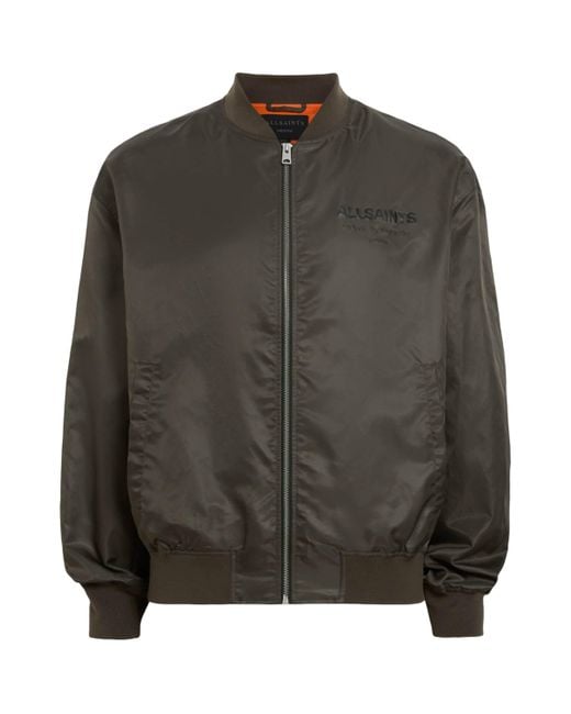 AllSaints Green Underground Bomber Jacket for men