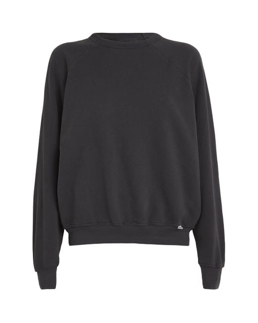 Mother Black Cotton The Biggie Concert Sweatshirt