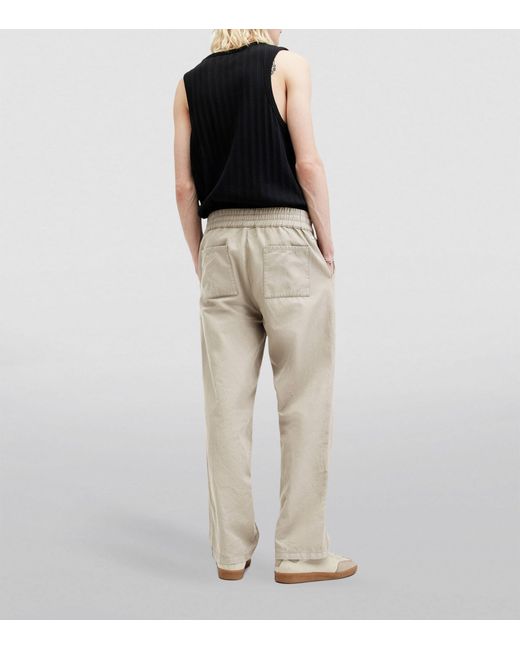 AllSaints Natural Cotton-linen Relaxed Hanbury Trousers for men