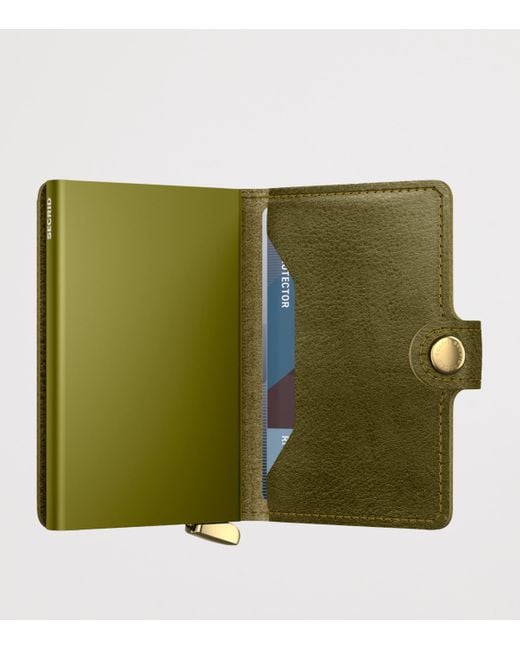 Secrid Green Basco Leather Miniwallet for men