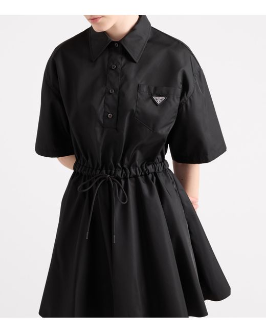 Prada Black Re-Nylon Mini Dress
