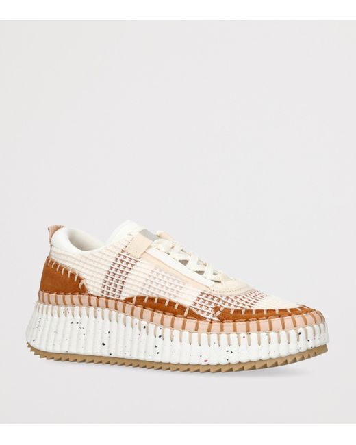Chloé Natural Nama Runner Sneakers