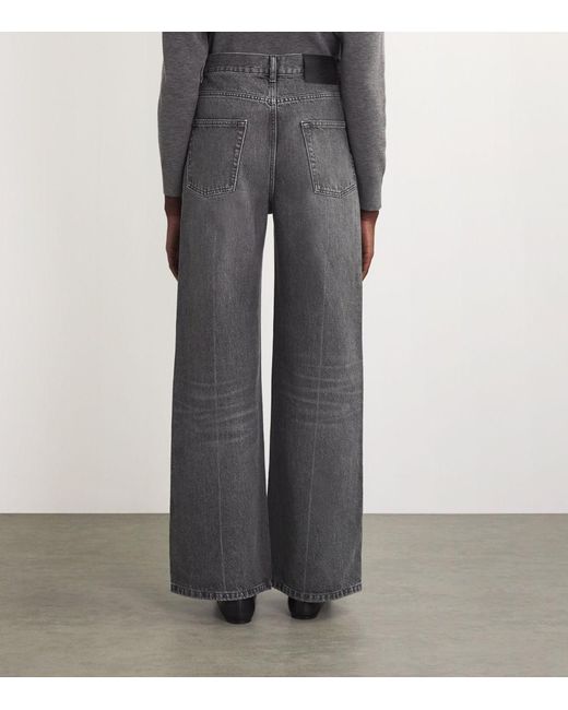 Sandro Gray Wide-leg Jeans