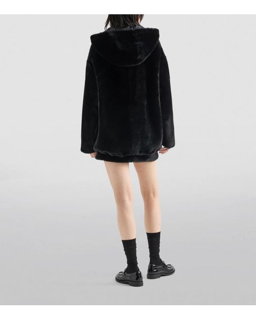Prada Black Shearling Reversible Jacket