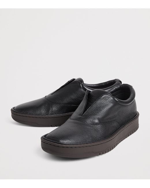 Giorgio Armani Black Deerskin Slippers for men