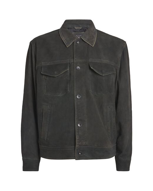 Rag & Bone Black Goat Suede Jacket for men