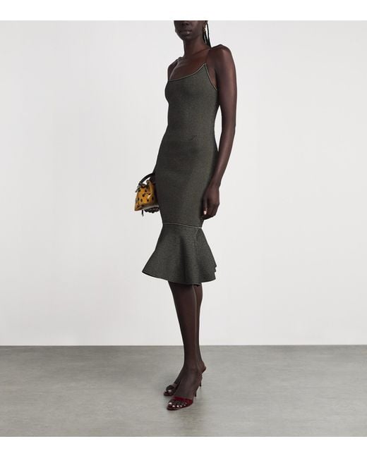 Jacquemus Natural Knitted Pina Midi Dress