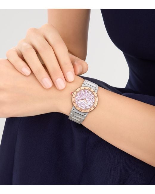 BVLGARI Pink Stainless Steel And Watch