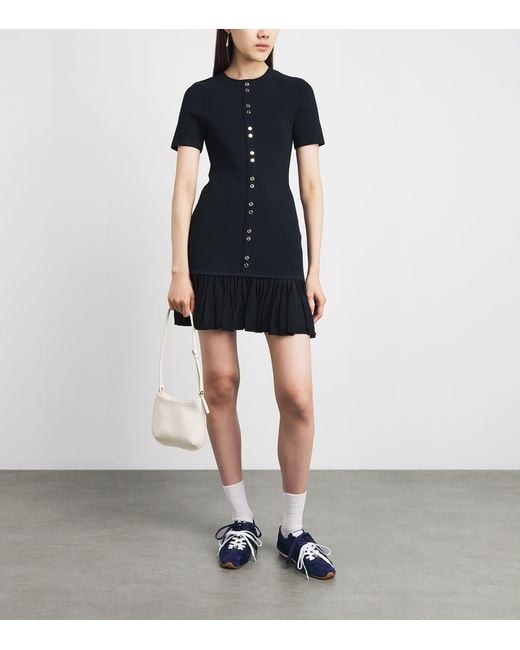 Sandro Black Ruffled Mini Dress