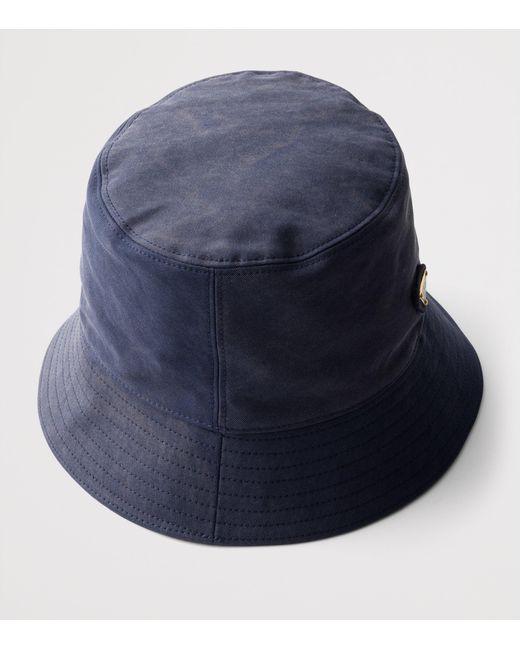 Prada Blue Satin Bucket Hat