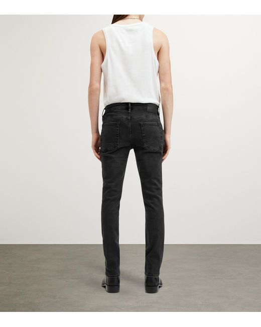 AllSaints Black Sid Slim Jeans for men