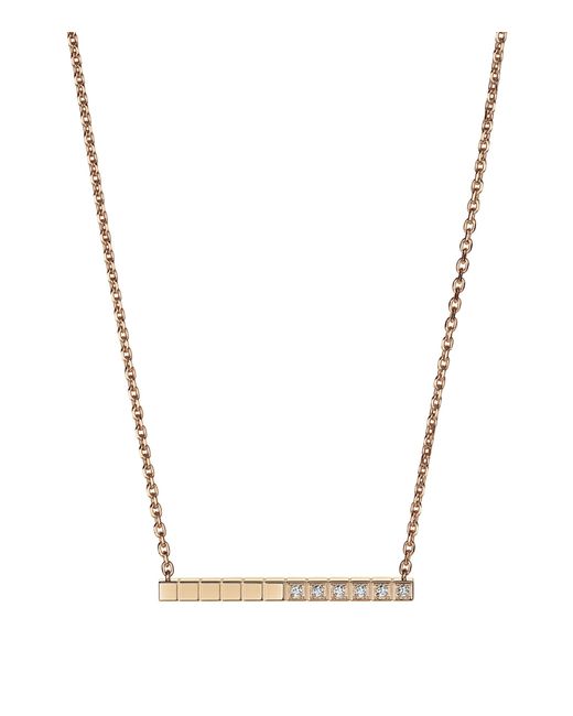 Chopard Metallic And Diamond Ice Cube Necklace