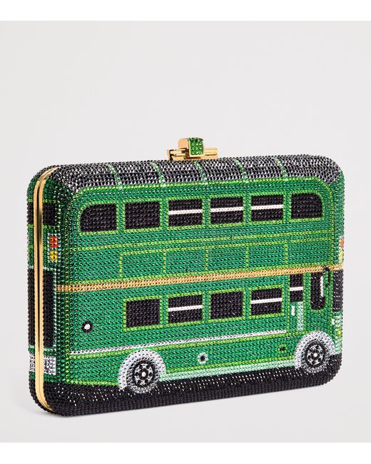 Judith Leiber Green X Harrods Exclusive Slim Slide Clutch Bag