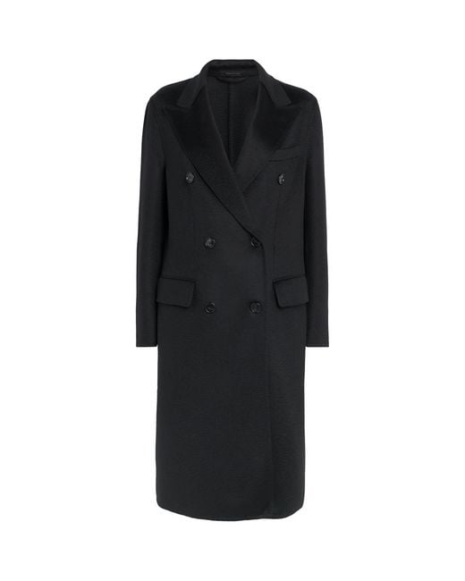 Brioni Black Cashmere Salomone Overcoat