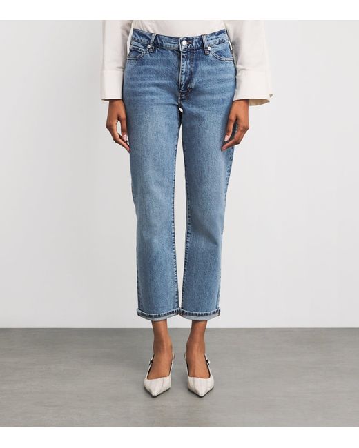 FRAME Blue The Borrowed Straight Jeans