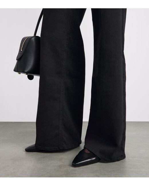 Citizens of Humanity Black Lyra Wide-Leg Jeans