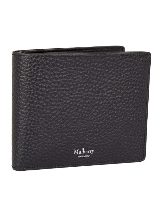 Mulberry Black Leather Bifold Wallet for men