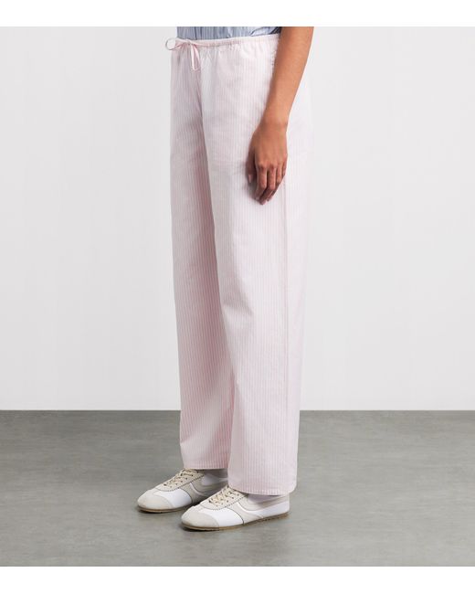 Suzie Kondi Pink Cotton Stripe Pan Trousers