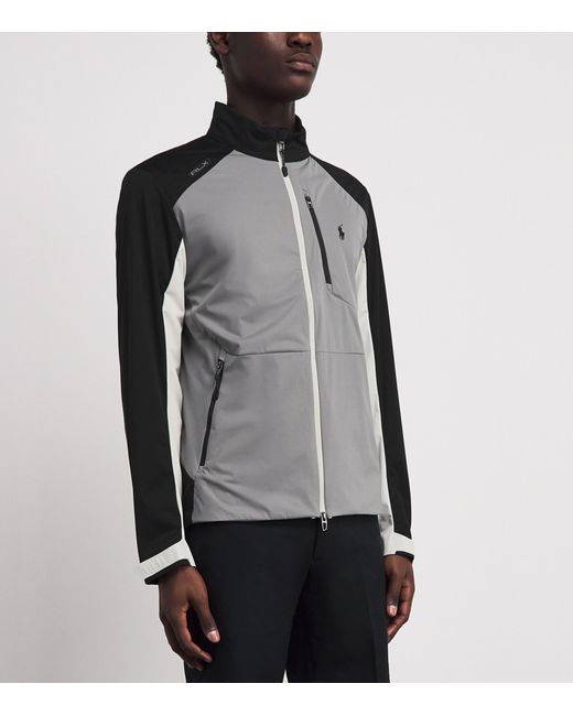 Ralph Lauren Black Colour-Block Packable Jacket for men
