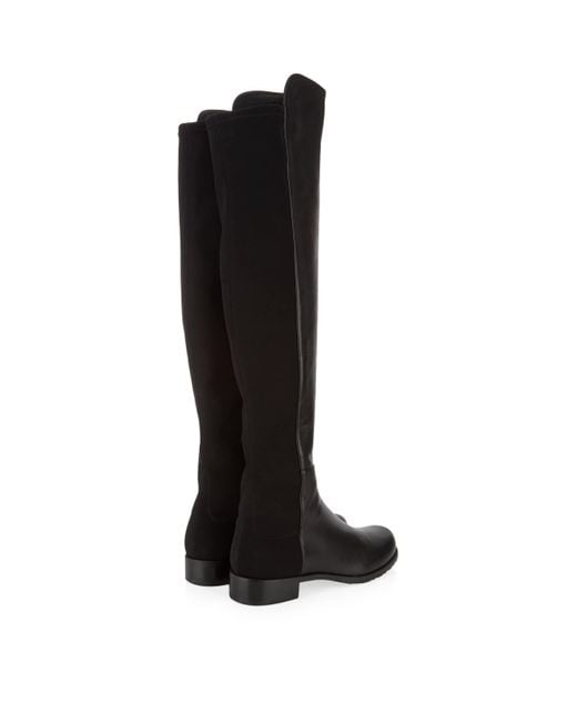 Stuart Weitzman Black Suede Lowland Over-the-knee Boots