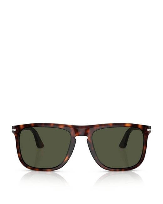 Persol Green Square Pilot Sunglasses