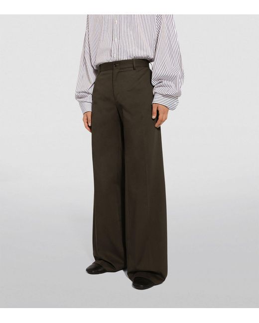 Dolce & Gabbana Brown Flared Trousers for men