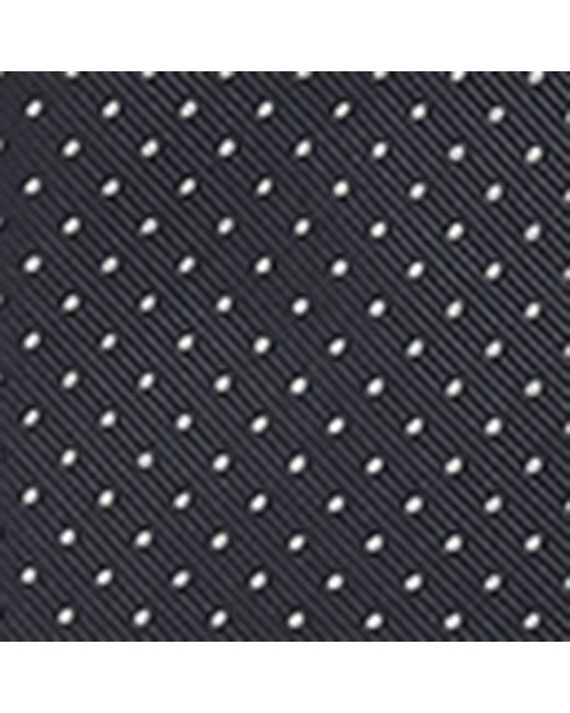 Isaia Blue Silk Polka-Dot Jacquard Tie for men