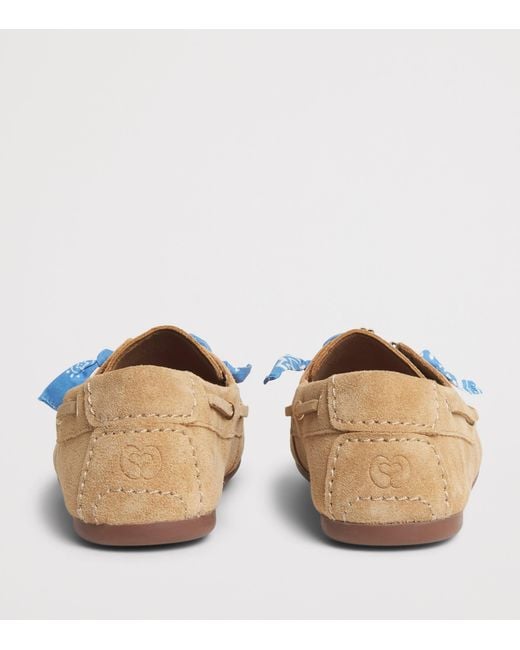 Maje Natural Suede Boat Shoes