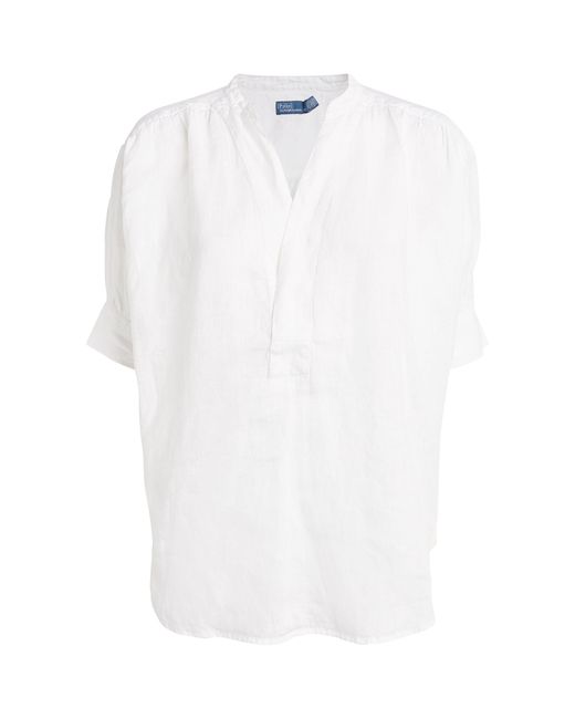 Polo Ralph Lauren White Linen Rayan Shirt