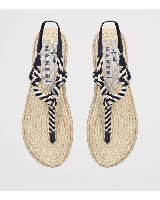 Manebí White Rope Flat Sandals
