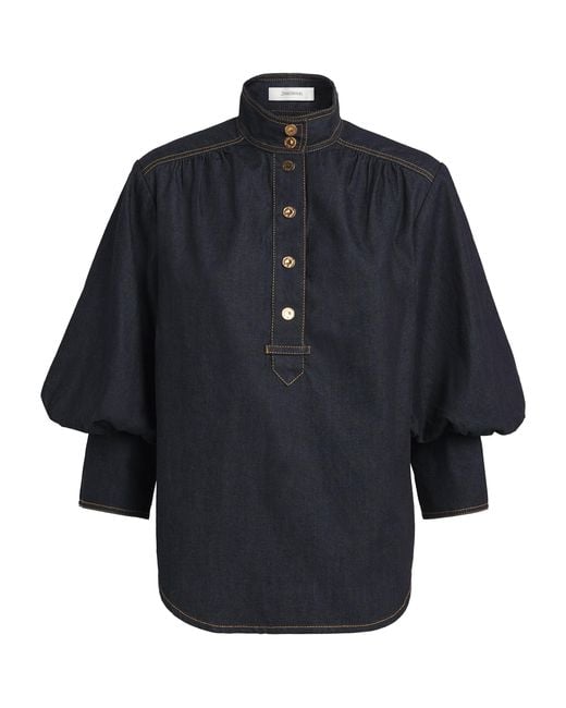 Zimmermann Blue Denim Billow Shirt