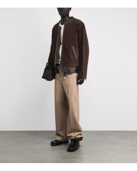 Our Legacy Brown Suede Drift Jacket for men